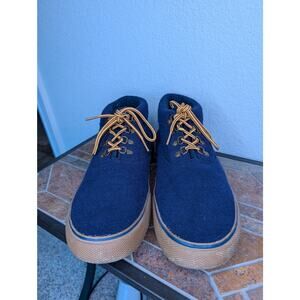 Sperry Top-Sider Men's 12M Navy Wool Chukka Boots Lace Up Casual Boat Nautical